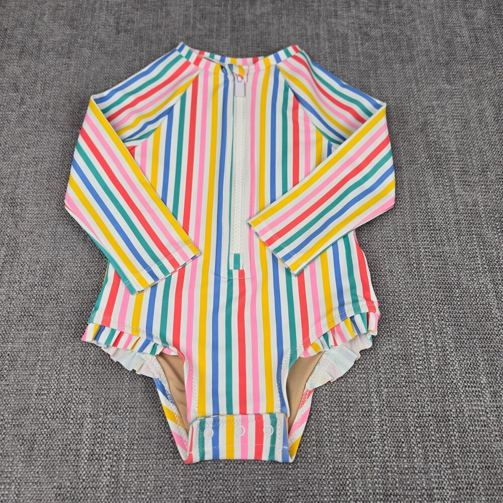 Old Navy Rainbow Striped 6-12 Months Swimsuit Swimwear (2nd)